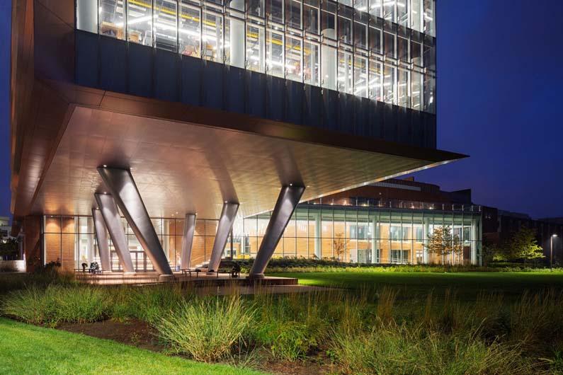 Brendan Iribe Center below at evening
